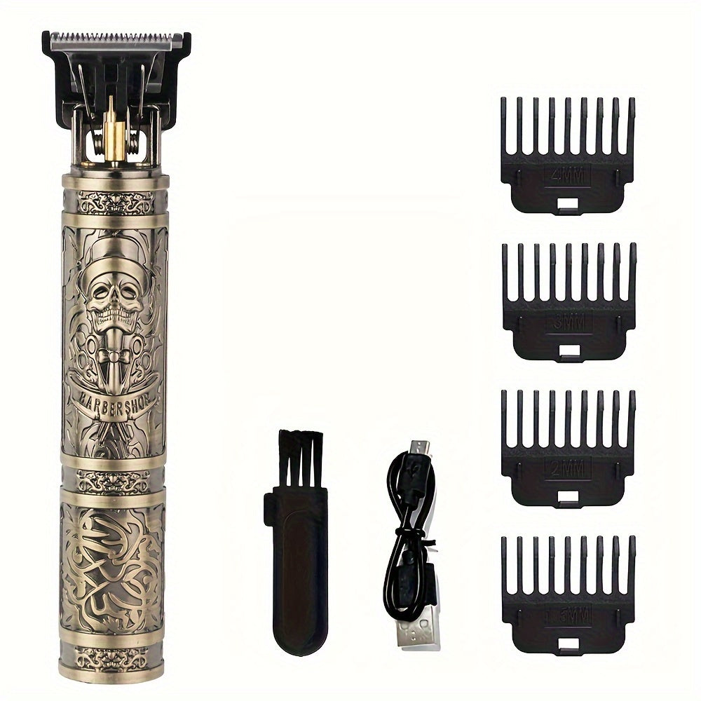 Cordless Rechargeable Men's Grooming Kit - Electric Beard Shaver, Body Hair Trimmer, Hair Clipper for Wet/Dry Use - Perfect Holiday Gift for Father's Day