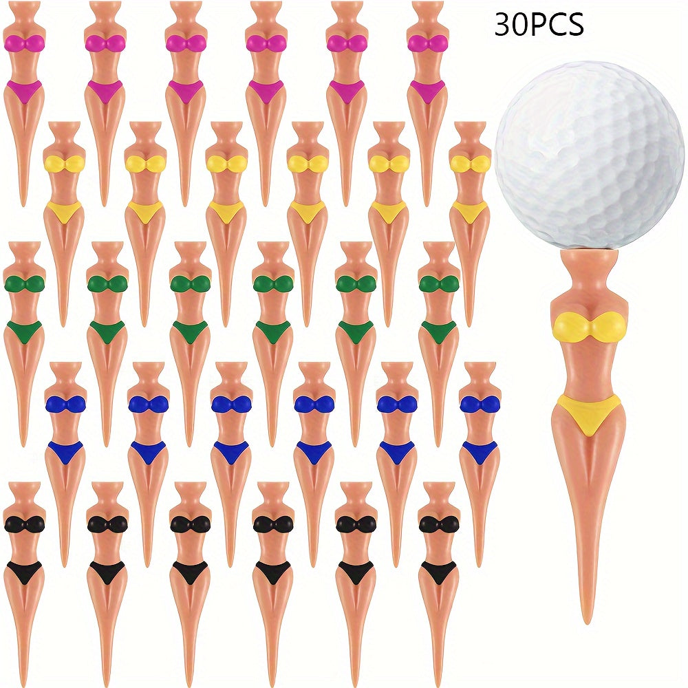 15-Pack Novelty Bikini Golf Tees, 76mm Durable PP Polypropylene, 3 Inch Fun Plastic Golf Pegs - Ideal for Golf Training Accessories & Practice Sessions