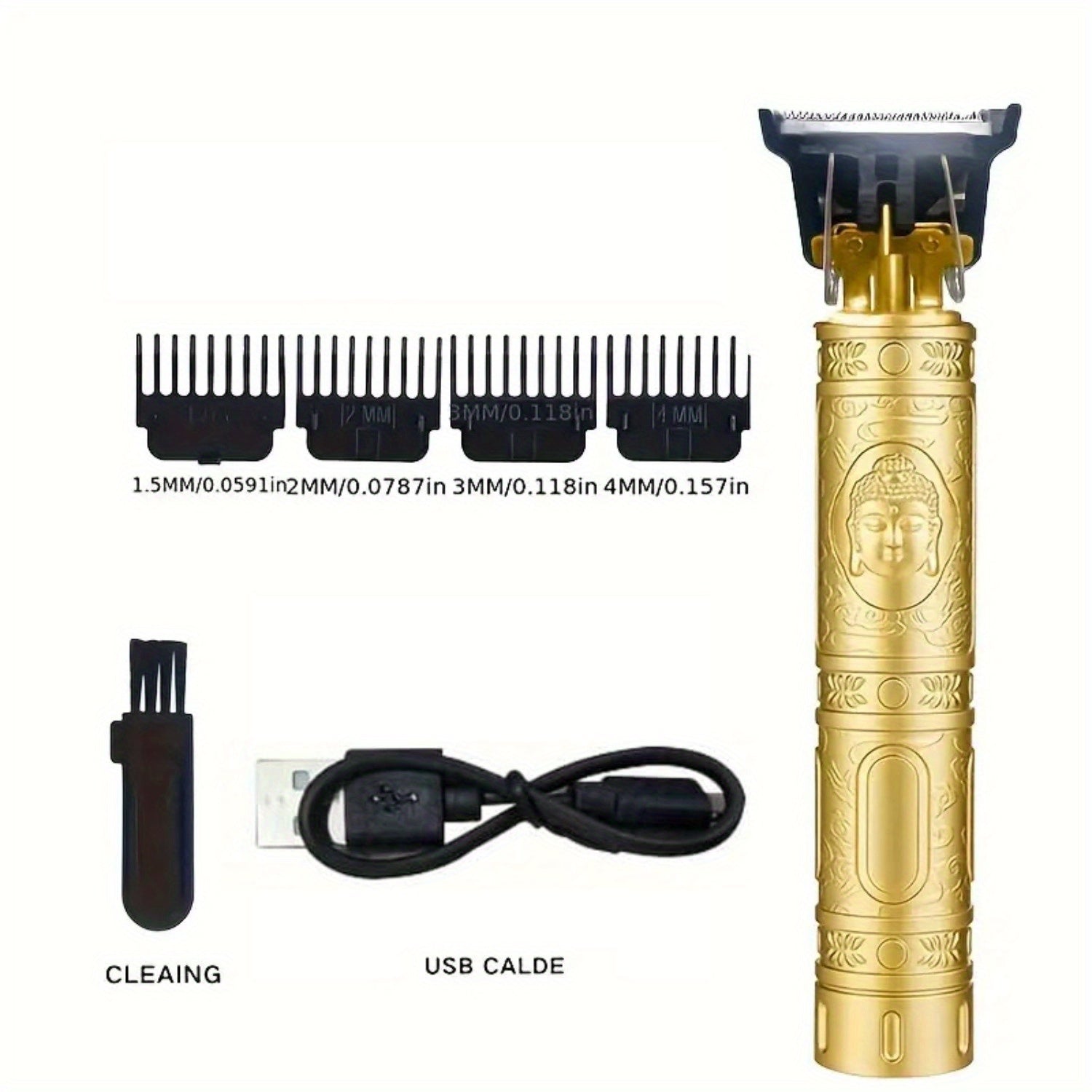 Professional Haircut and Beard Trimmer Set - USB Rechargeable, Elite Electric Grooming Tool for Men's Facials, Men's Grooming Kit