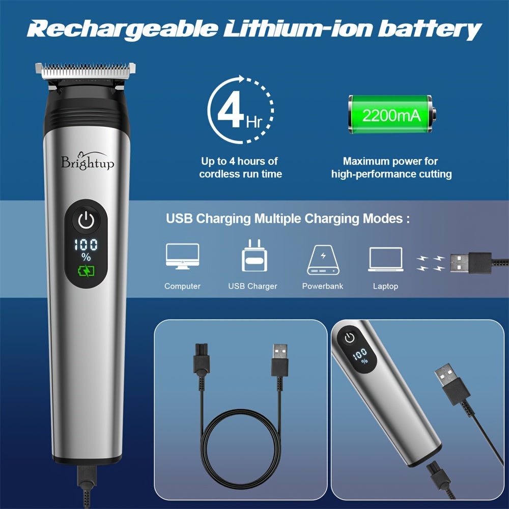 Men's Grooming Kit With Beard Trimmer, Hair Clipper, All-in-one Beard Grooming Set, Electric Shaver For Beard, Face, Nose, Body, And Groin, Perfect As A Gift For Men