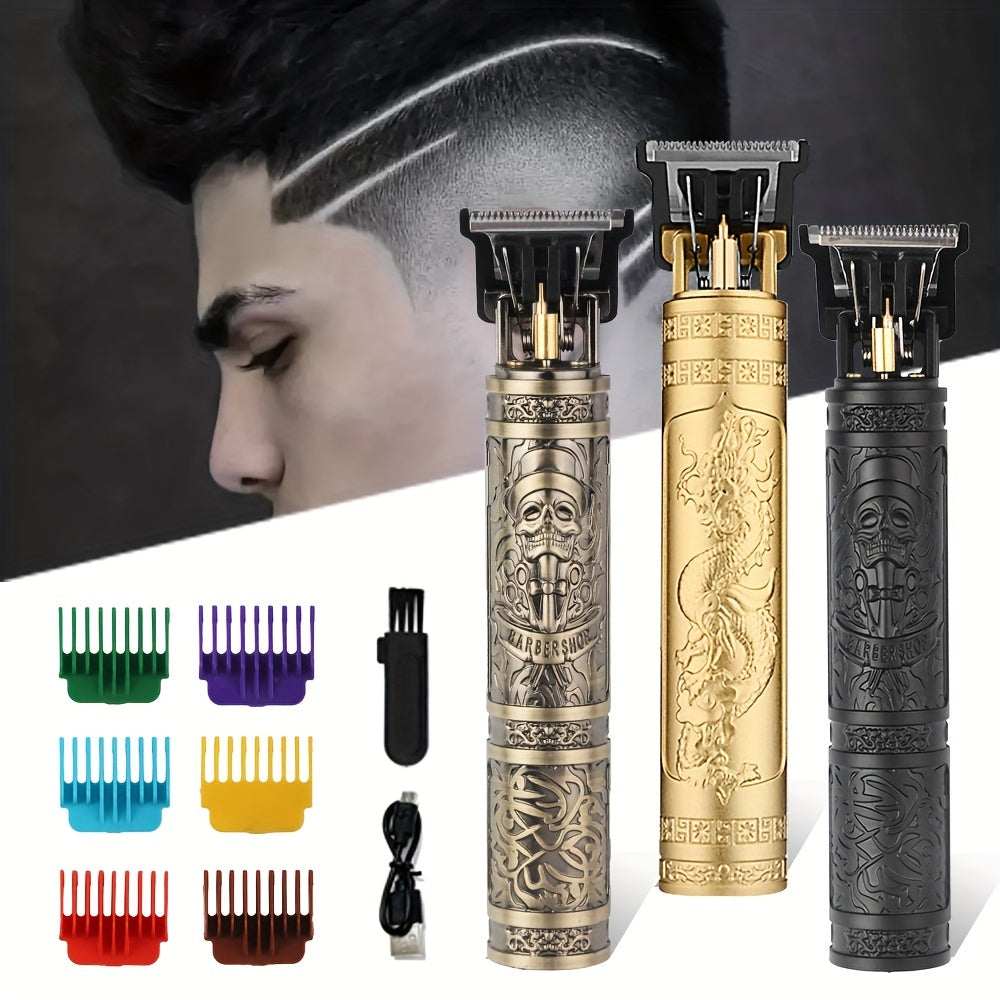 Cordless Rechargeable Men's Grooming Kit - Electric Beard Shaver, Body Hair Trimmer, Hair Clipper for Wet/Dry Use - Perfect Holiday Gift for Father's Day