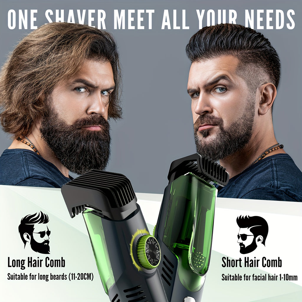 All-in-One Mens Grooming Kit - Precision Cordless Trimmer with Vacuum Cleaner - Ultimate Body & Beard Styling Tool for Men, Perfect Fathers Day Gift