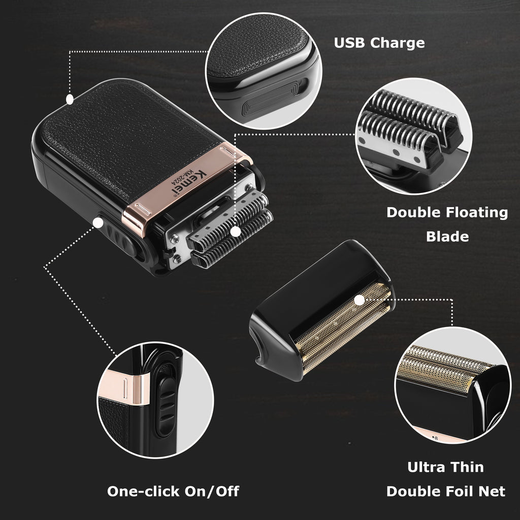 Kemei Professional Men'S Grooming Kit Hair Clipper Beard Trimmer And Reciprocating Shaver Available In Single 2pcs Or 3pcs Set Suitable For Home And Salon Use Perfect Holiday Gift For Dad