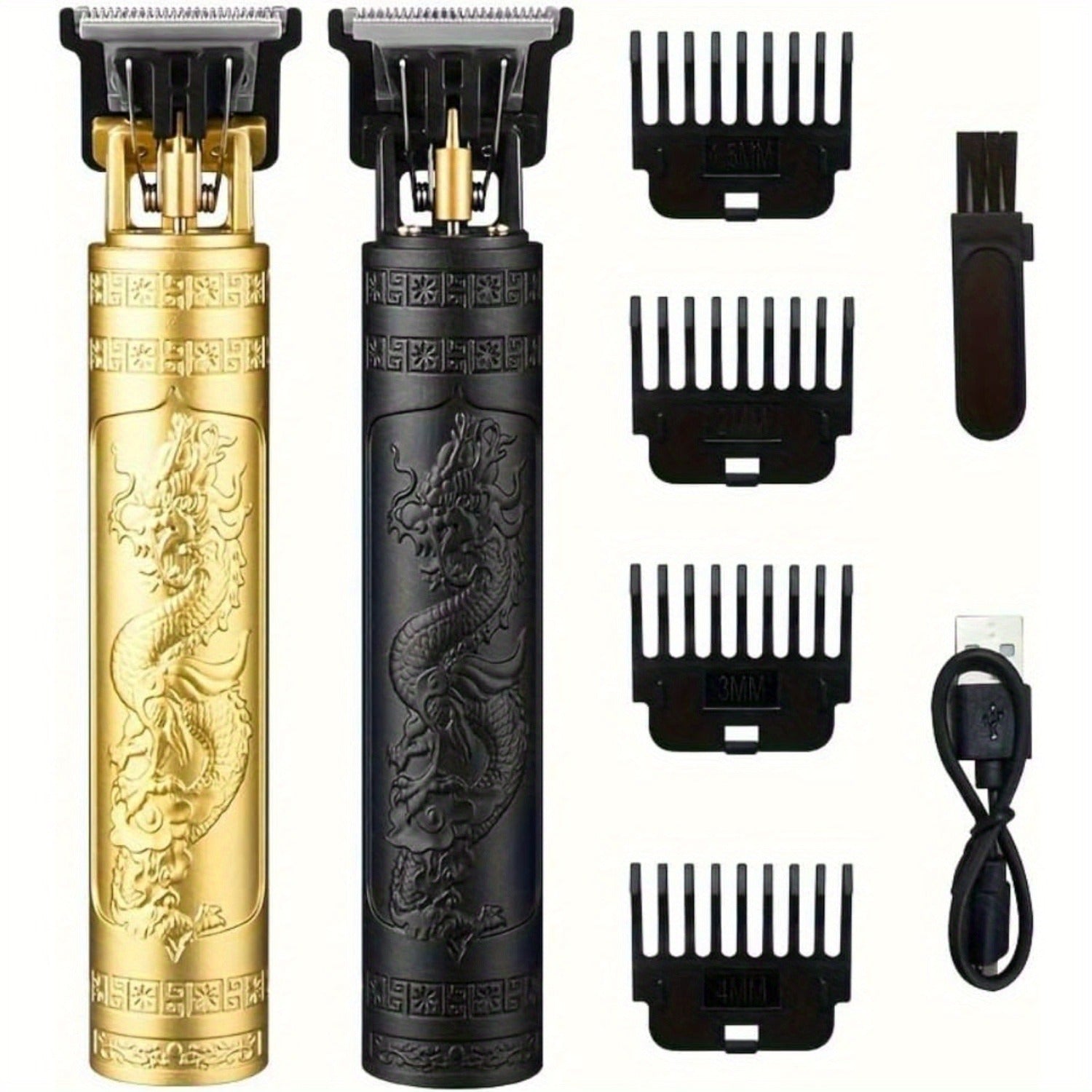 Professional Haircut and Beard Trimmer Set - USB Rechargeable, Elite Electric Grooming Tool for Men's Facials, Men's Grooming Kit