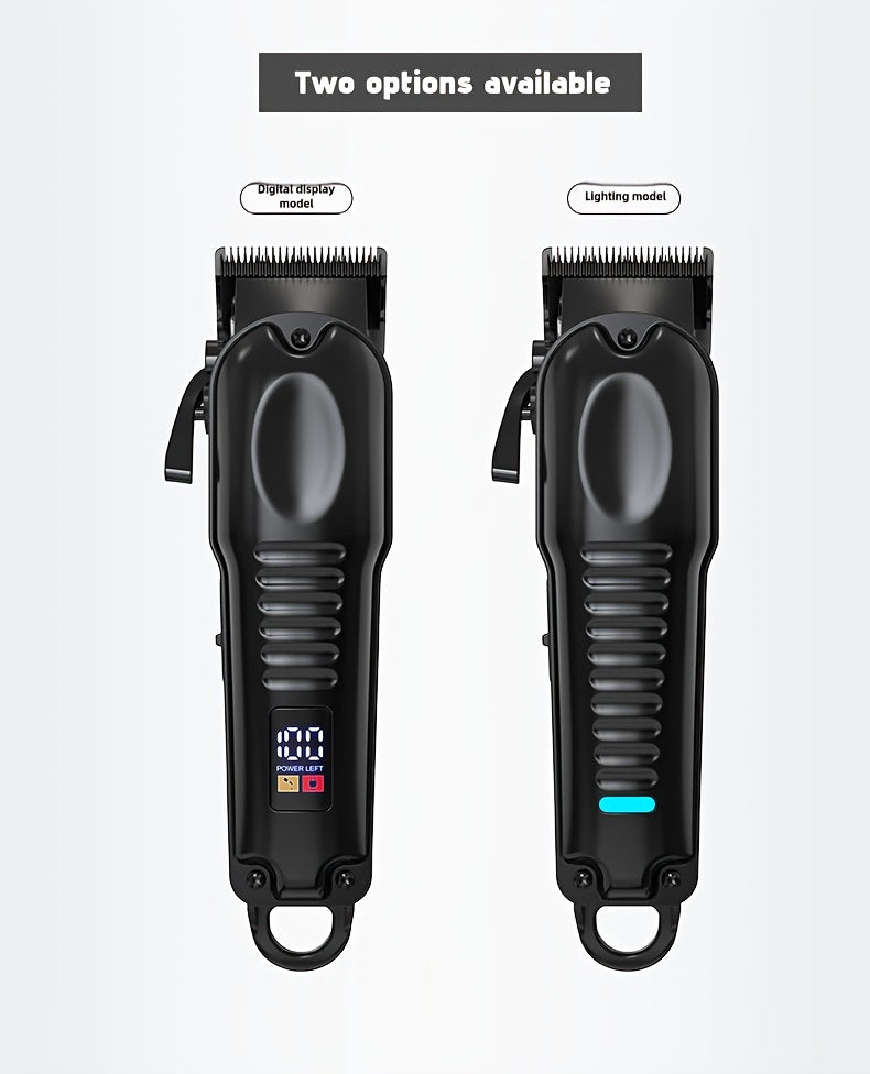 3-in-1 Professional Men's Grooming Kit: Wireless Hair Clipper, Trimmer & Electric Foil Shaver with LED Display - USB Rechargeable, Perfect for Home, Travel & Barbershops