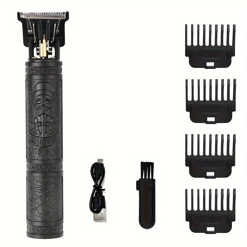 Cordless Rechargeable Men's Grooming Kit - Electric Beard Shaver, Body Hair Trimmer, Hair Clipper for Wet/Dry Use - Perfect Holiday Gift for Father's Day