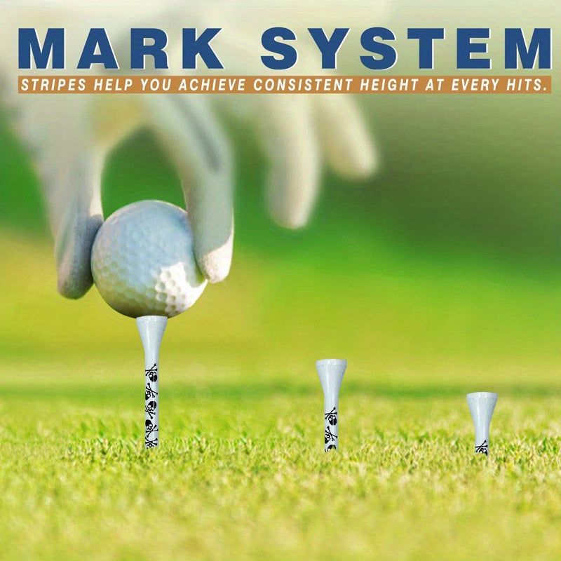 50Pcs 7cm/2.76inch, 3.8cm/1.5inch Creative Durable Skull Pattern Golf Tees