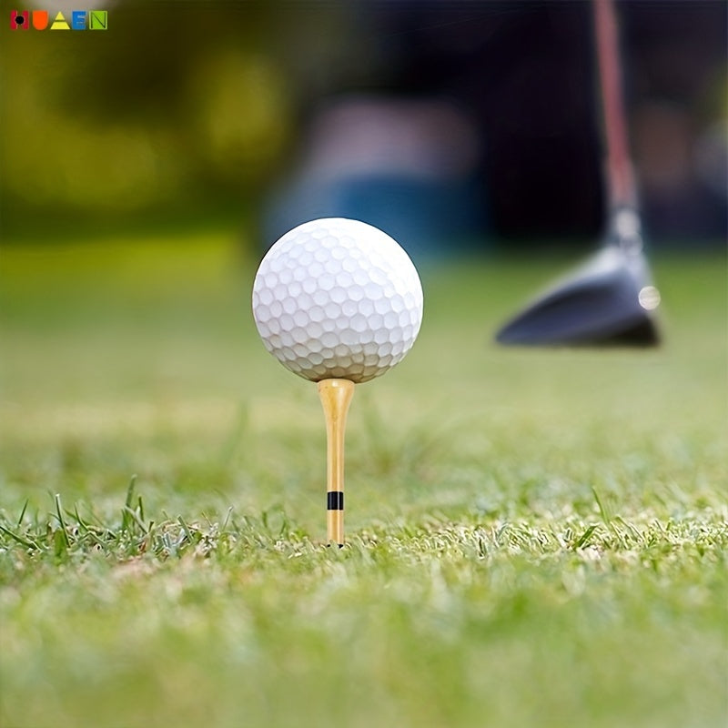 150pcs Striped Bamboo Golf Tees, Reusable Durable Reduce Friction And Side Spinning Golf Tees, Outdoor Golf Accessories