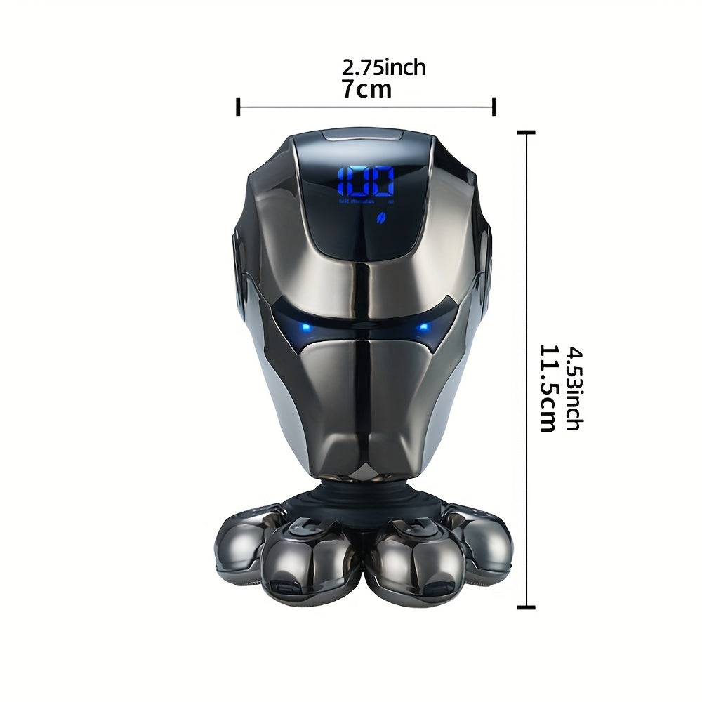 7D Head Shavers For Bald Men, Anti-Pinch Electric Razor For Men, 5-in-1 Men's Grooming Kit With Nose Hair Trimmer, Beard Trimmer For Men, And Rechargeable Electric Shavers For Men, Holiday Gift Father's Day Gift