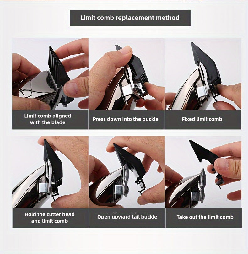 3-in-1 Professional Men's Grooming Kit: Wireless Hair Clipper, Trimmer & Electric Foil Shaver with LED Display - USB Rechargeable, Perfect for Home, Travel & Barbershops