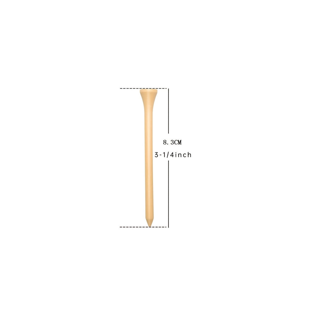 100pcs Premium White Wooden Golf Tees - 3-1/8" Durable & Smooth, Ideal for Enhanced Gameplay, Golf Gameplay Enhancement|Traditional Golf Tees|Smooth Texture, Wooden Tee Design