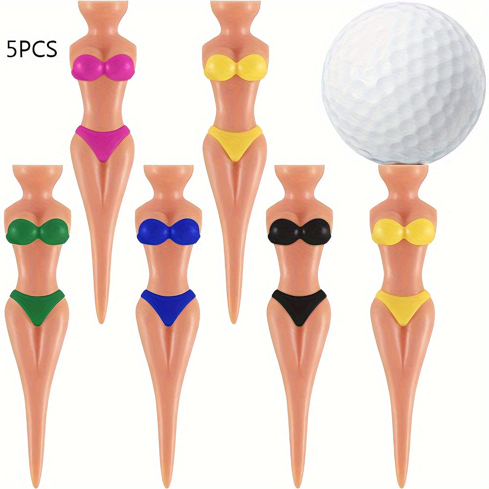 15-Pack Novelty Bikini Golf Tees, 76mm Durable PP Polypropylene, 3 Inch Fun Plastic Golf Pegs - Ideal for Golf Training Accessories & Practice Sessions