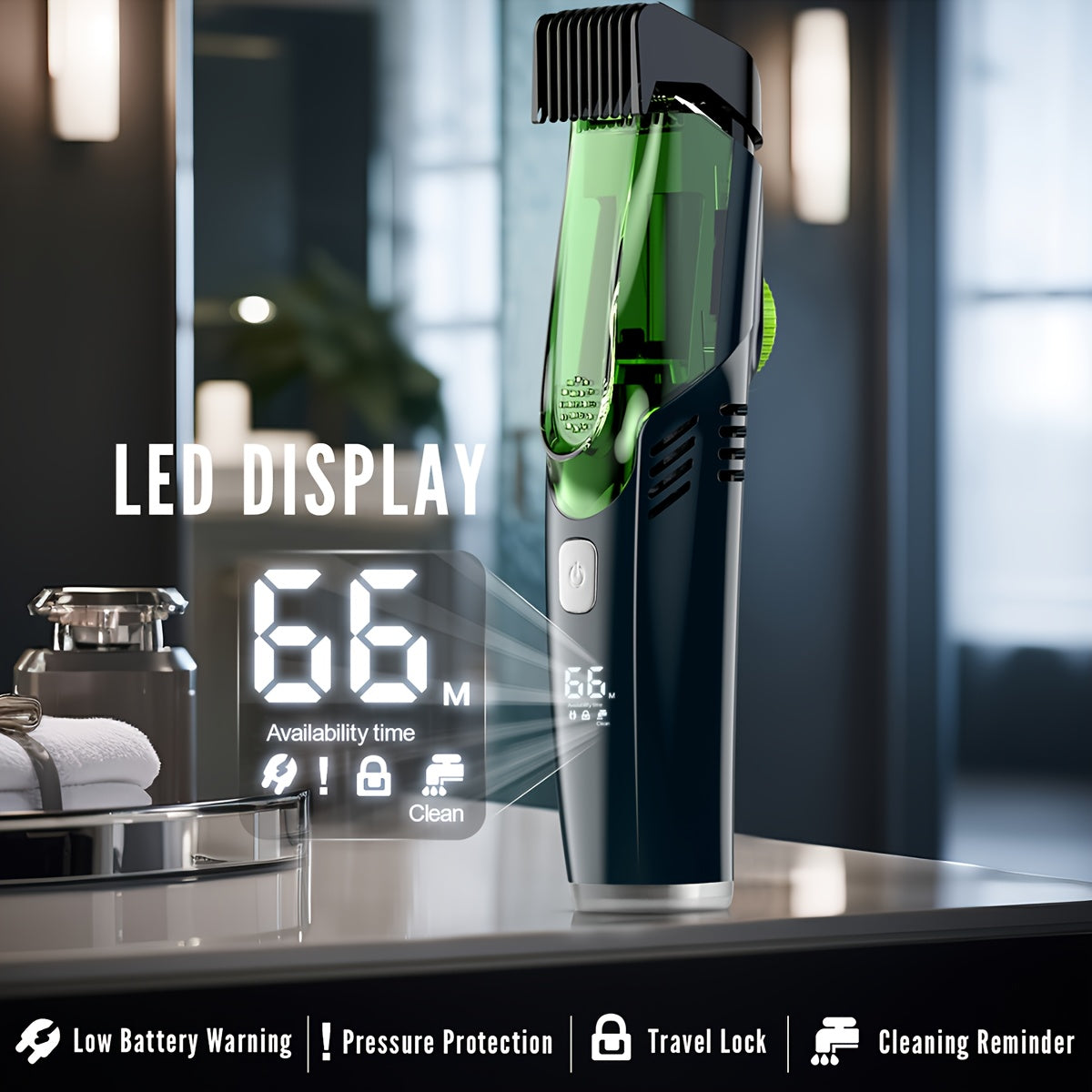 All-in-One Mens Grooming Kit - Precision Cordless Trimmer with Vacuum Cleaner - Ultimate Body & Beard Styling Tool for Men, Perfect Fathers Day Gift