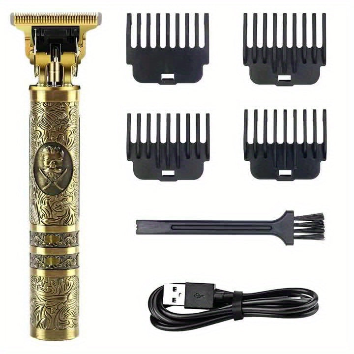 Professional Haircut and Beard Trimmer Set - USB Rechargeable, Elite Electric Grooming Tool for Men's Facials, Men's Grooming Kit