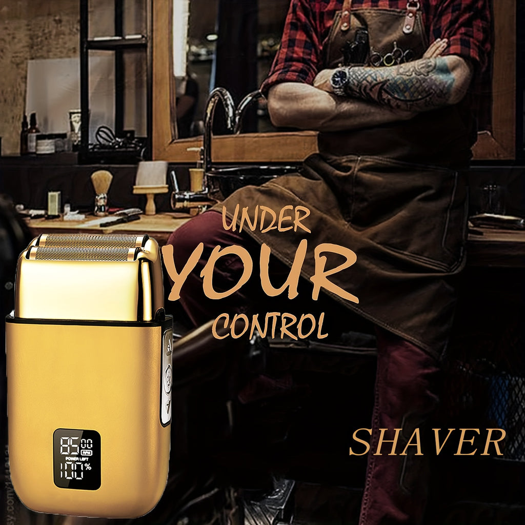 PrecisionPro Mens Grooming Kit - High-Precision Cordless Hair Clippers with Zero-Gap T-Blade Trimmer, Rechargeable Electric Foil Shaver, Nose Hair Trimmer, Premium Professional 4-Piece Set in Stylish Gift Box