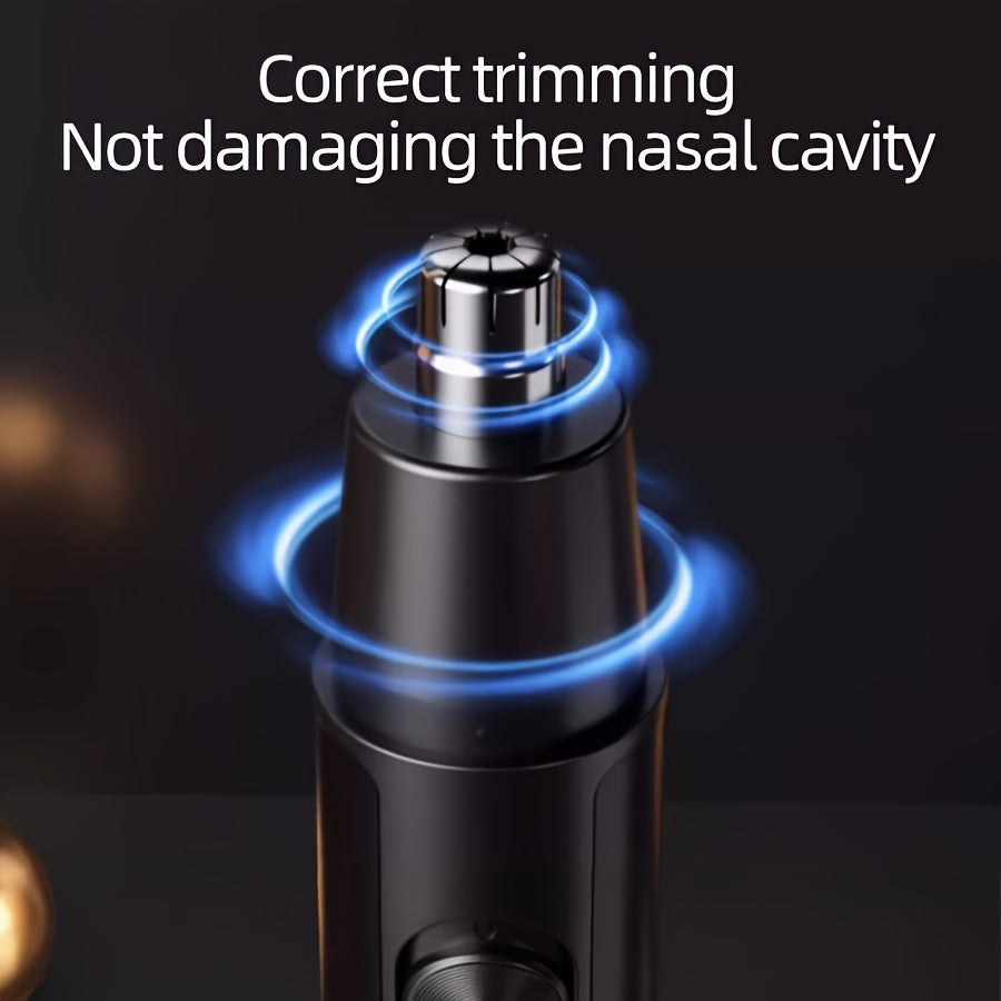 Ear and nose hair trimmer, USB electric Nose hair trimmer, aluminum, painless eyebrow facial hair removal Nose trimmer, Ear Nose Clipper, Nose Clipper, Personal Grooming Tool, Sleek Trimmer, Modern Shaver, Highquality Blades,