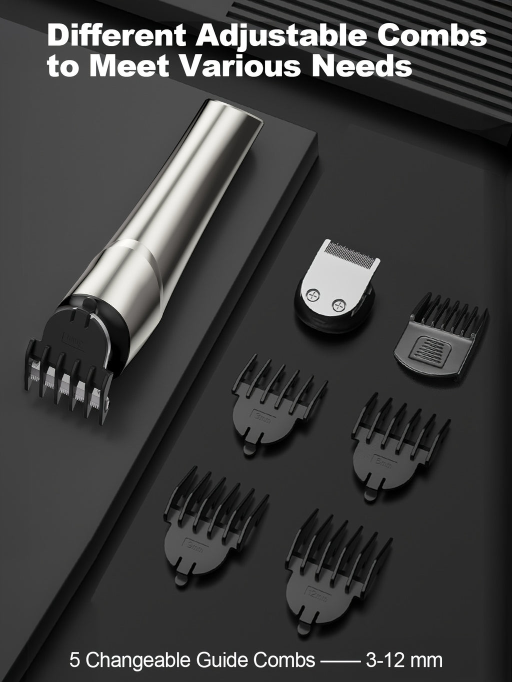 10-in-1 Men's Grooming Kit - Cordless Beard Trimmer, Hair Clippers, Body & Nose Hair Trimmer with Precision Blades, USB Rechargeable, 600mAh Lithium Battery, Includes Charging Stand - Ideal Gift for Him, Barber Accessories