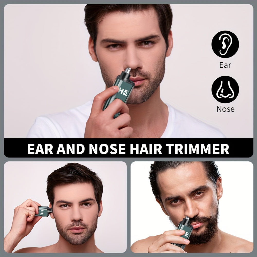 HIENA Portable Electric Nose Hair Trimmer with Digital Display - USB Rechargeable, Lithium Battery, Men's Grooming Tool