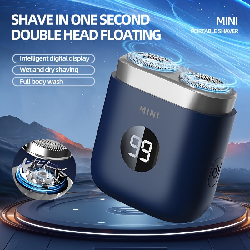 Portable Rotary Shaver,  Electric Razor for Men, USB Rechargeable, Wet And  Shaving, Cordless Electric Razor, Boyfriend Gift Father Gift, Shaving Razors For Men, Mini Shaver, Razors For Men Shaving, Head Shaver For Men, Shave