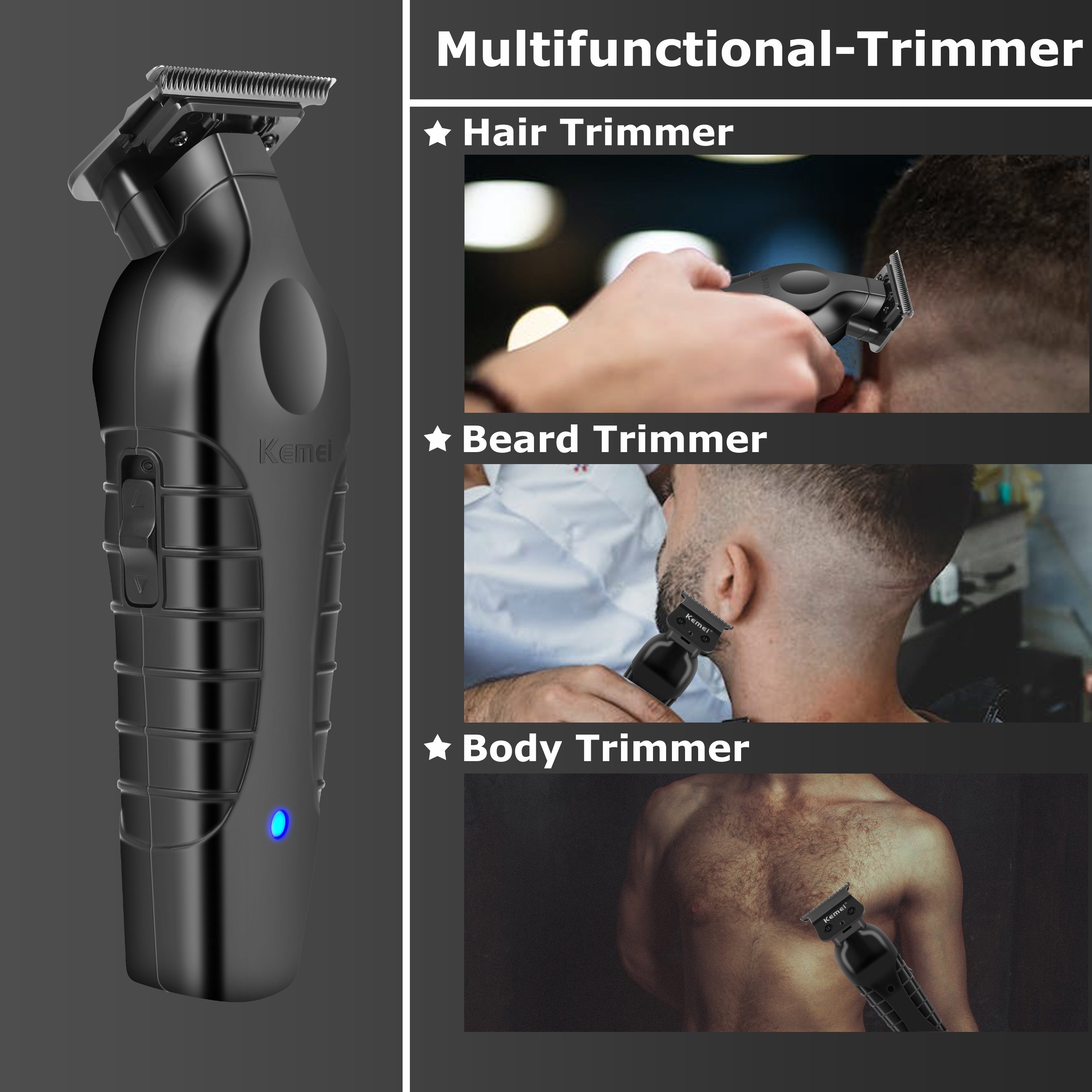 Kemei Professional Men'S Grooming Kit Hair Clipper Beard Trimmer And Reciprocating Shaver Available In Single 2pcs Or 3pcs Set Suitable For Home And Salon Use Perfect Holiday Gift For Dad