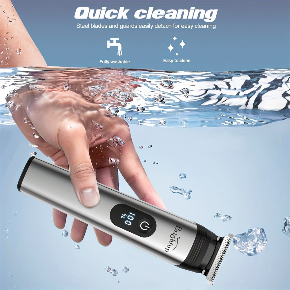 Men's Grooming Kit With Beard Trimmer, Hair Clipper, All-in-one Beard Grooming Set, Electric Shaver For Beard, Face, Nose, Body, And Groin, Perfect As A Gift For Men
