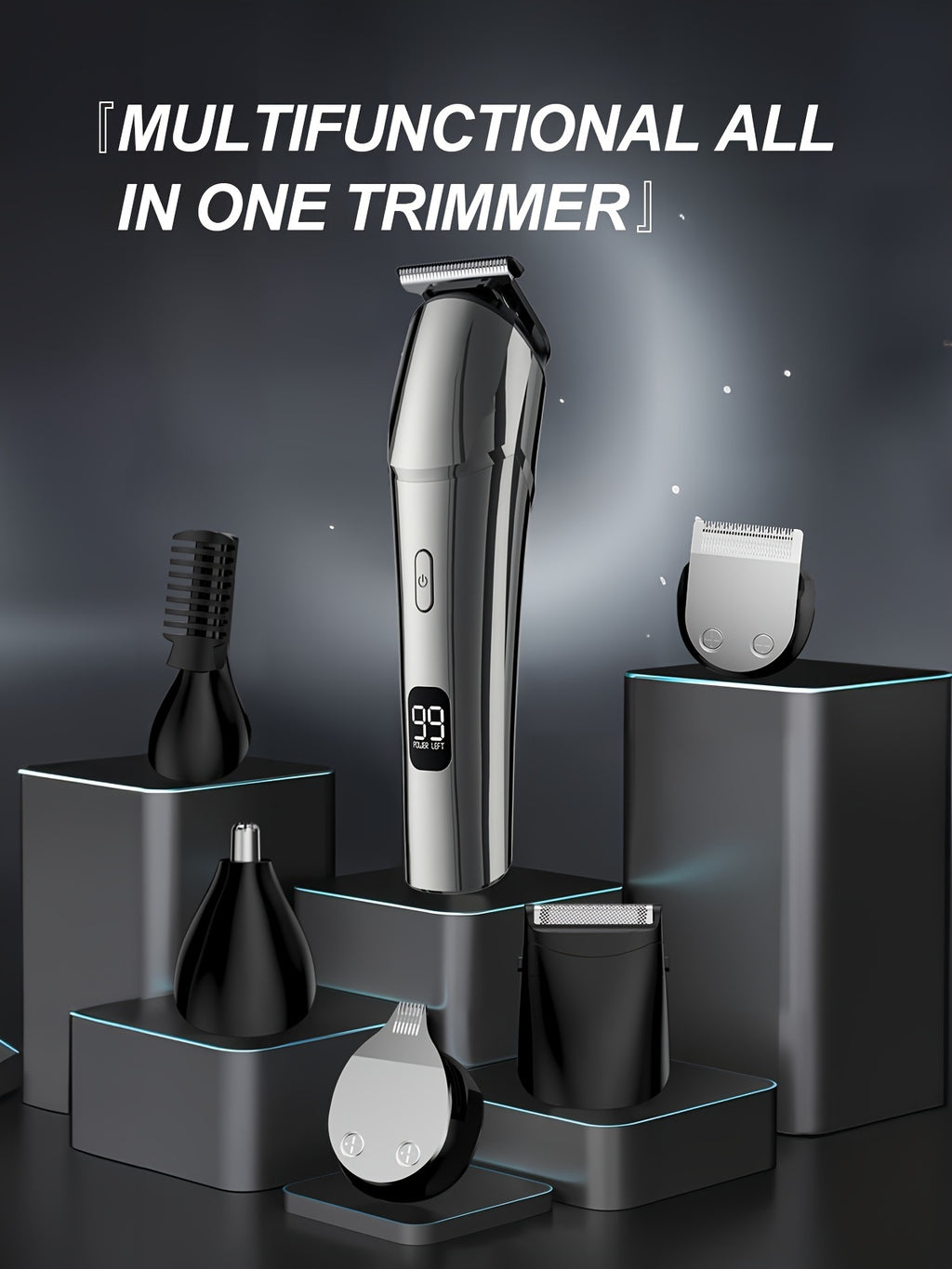 10-in-1 Men's Grooming Kit - Cordless Beard Trimmer, Hair Clippers, Body & Nose Hair Trimmer with Precision Blades, USB Rechargeable, 600mAh Lithium Battery, Includes Charging Stand - Ideal Gift for Him, Barber Accessories