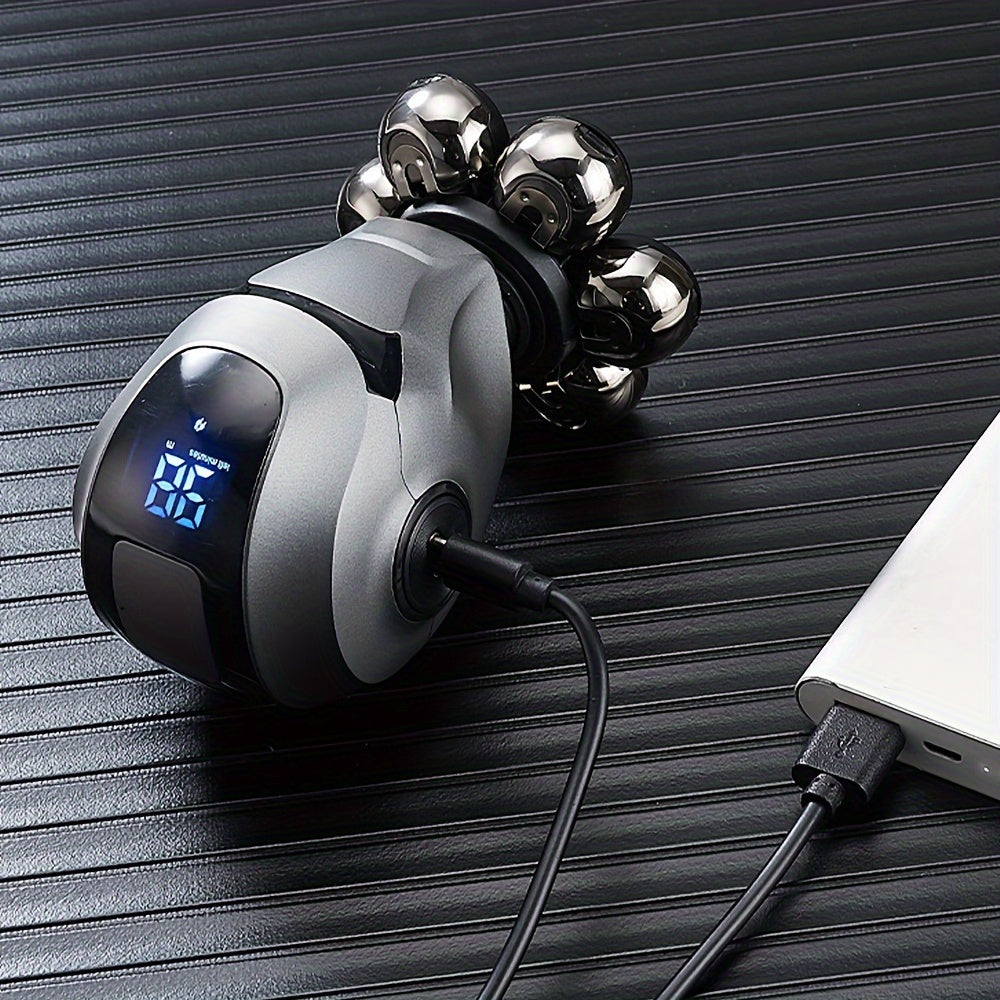 7D Head Shavers For Bald Men, Anti-Pinch Electric Razor For Men, 5-in-1 Men's Grooming Kit With Nose Hair Trimmer, Beard Trimmer For Men, And Rechargeable Electric Shavers For Men, Holiday Gift Father's Day Gift