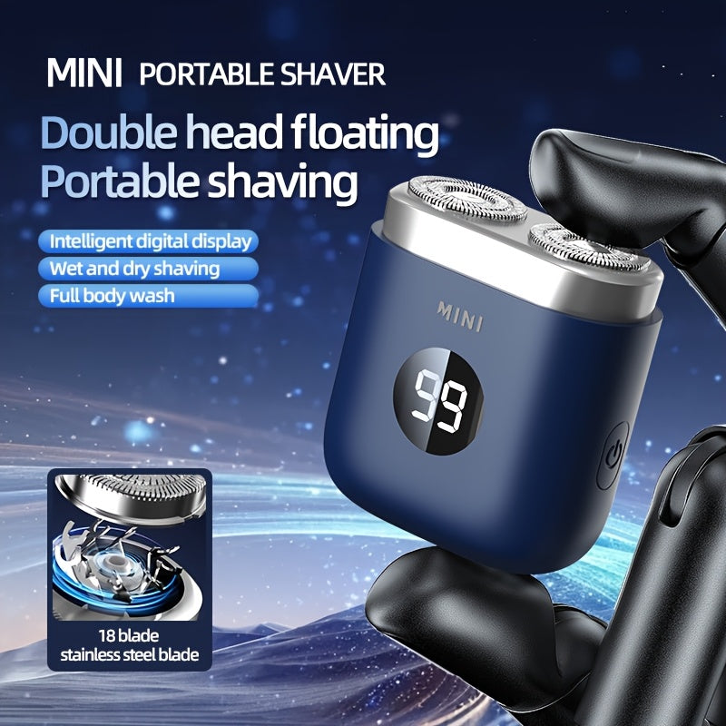 Portable Rotary Shaver,  Electric Razor for Men, USB Rechargeable, Wet And  Shaving, Cordless Electric Razor, Boyfriend Gift Father Gift, Shaving Razors For Men, Mini Shaver, Razors For Men Shaving, Head Shaver For Men, Shave