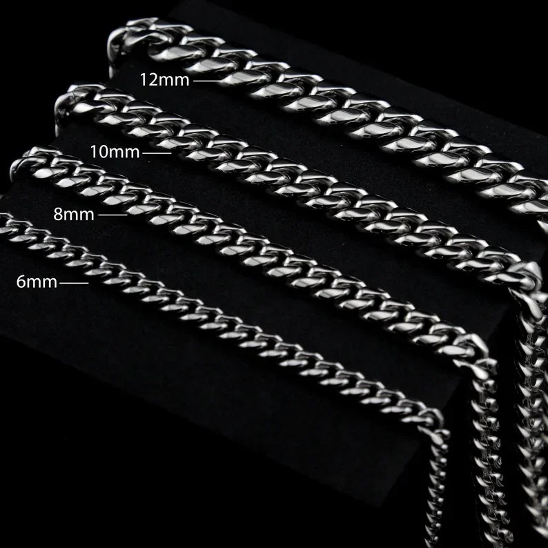Classic Silver Cuban Link Chain Stylish Polished Metal Jewelry For Men And Women Hip Hop Fashion And Everyday Wear