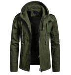 Julian's Menswear S Army Green Men's Casual Windproof Hooded Jacket