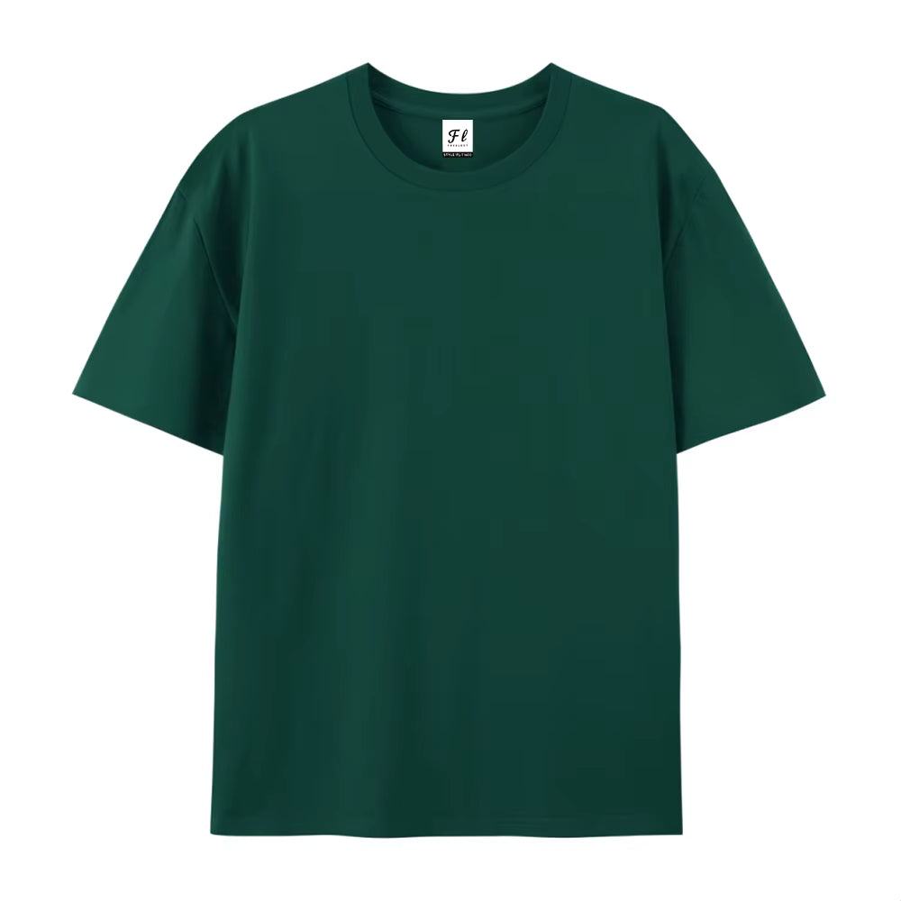 Julian's Menswear S Army Green Men's 230GSM Heavyweight Cotton T-Shirt - Breathable and Quick-Dry