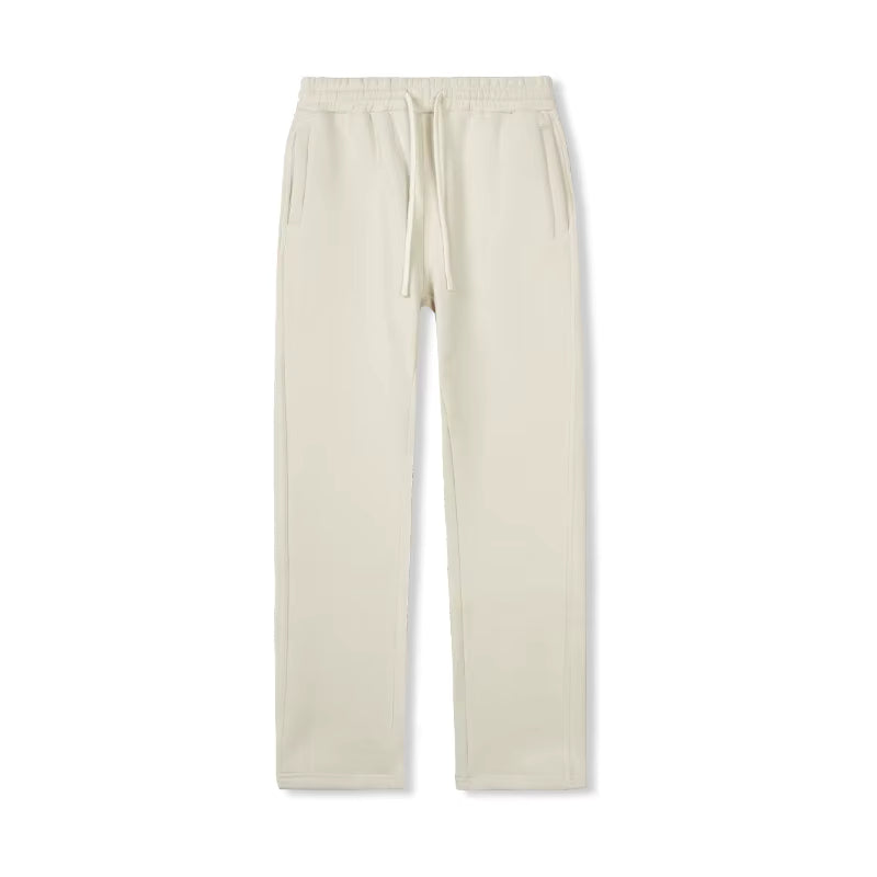 Men's Beige Casual Fleece Sweatpants - Julian's Menswear