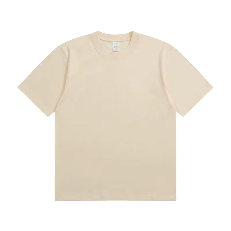 Julian's Menswear S Beige Men's Quality Heavyweight Cotton T-Shirt | Classic Fit O-Neck Shirt
