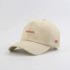 Julian's Menswear - One Size Beige Men's 90s Style Adjustable Cap - Classic Curved Brim Hat