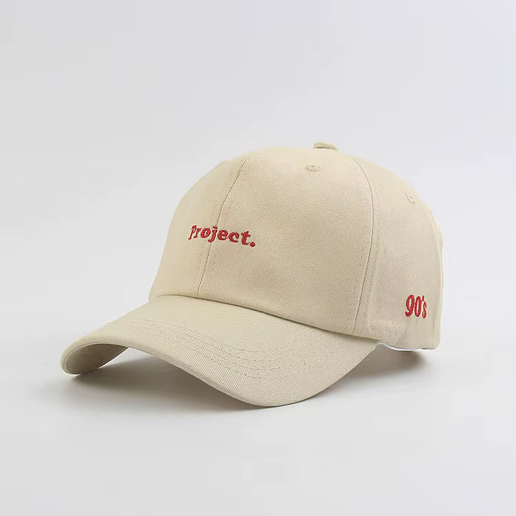 Julian's Menswear - One Size Beige Men's 90s Style Adjustable Cap - Classic Curved Brim Hat