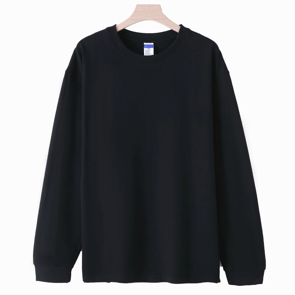 Julian's Menswear S Black Men's 260g Cotton Long Sleeve Shirt - Breathable Cotton Shirt