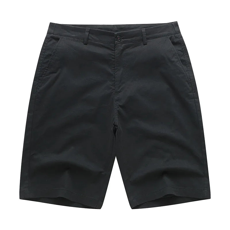 Men's Black Casual Cotton Bermuda Shorts