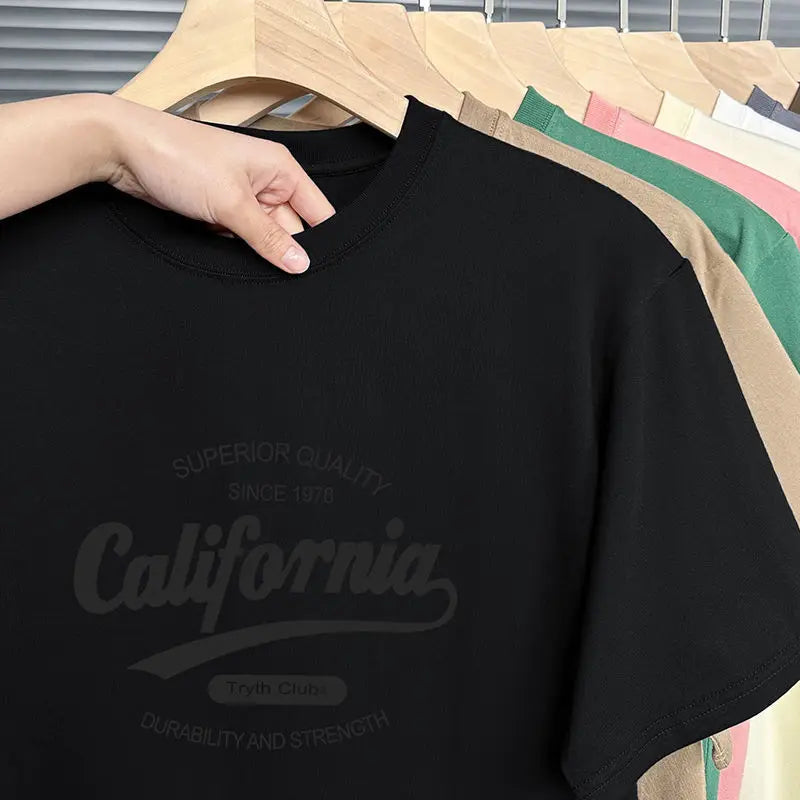 Men's Black California Casual Cotton T-shirt - Julian's Menswear
