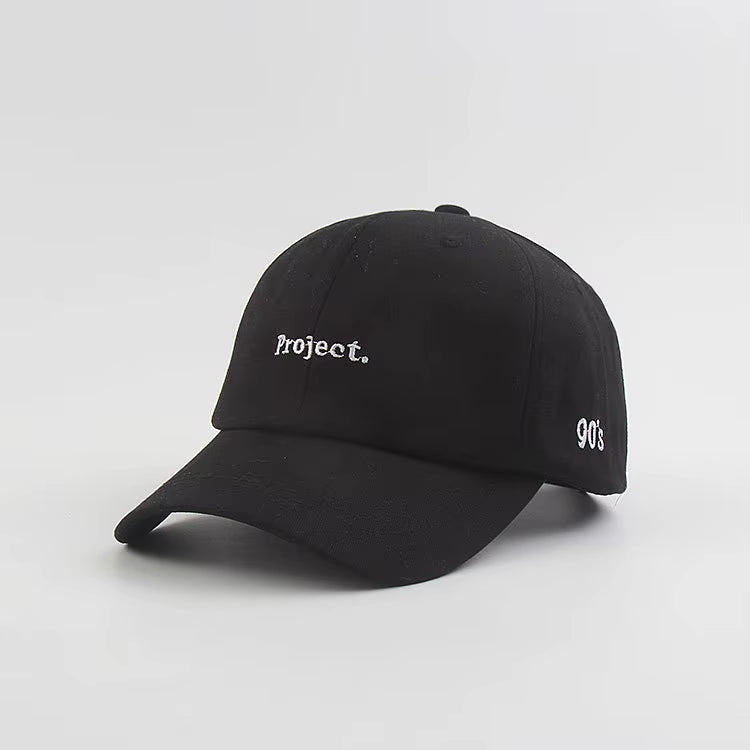 Julian's Menswear - One Size Black Men's 90s Style Adjustable Cap - Classic Curved Brim Hat