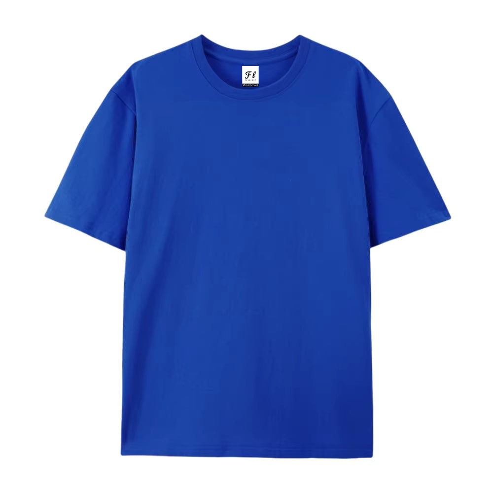 Julian's Menswear S Blue Men's 230GSM Heavyweight Cotton T-Shirt - Breathable and Quick-Dry