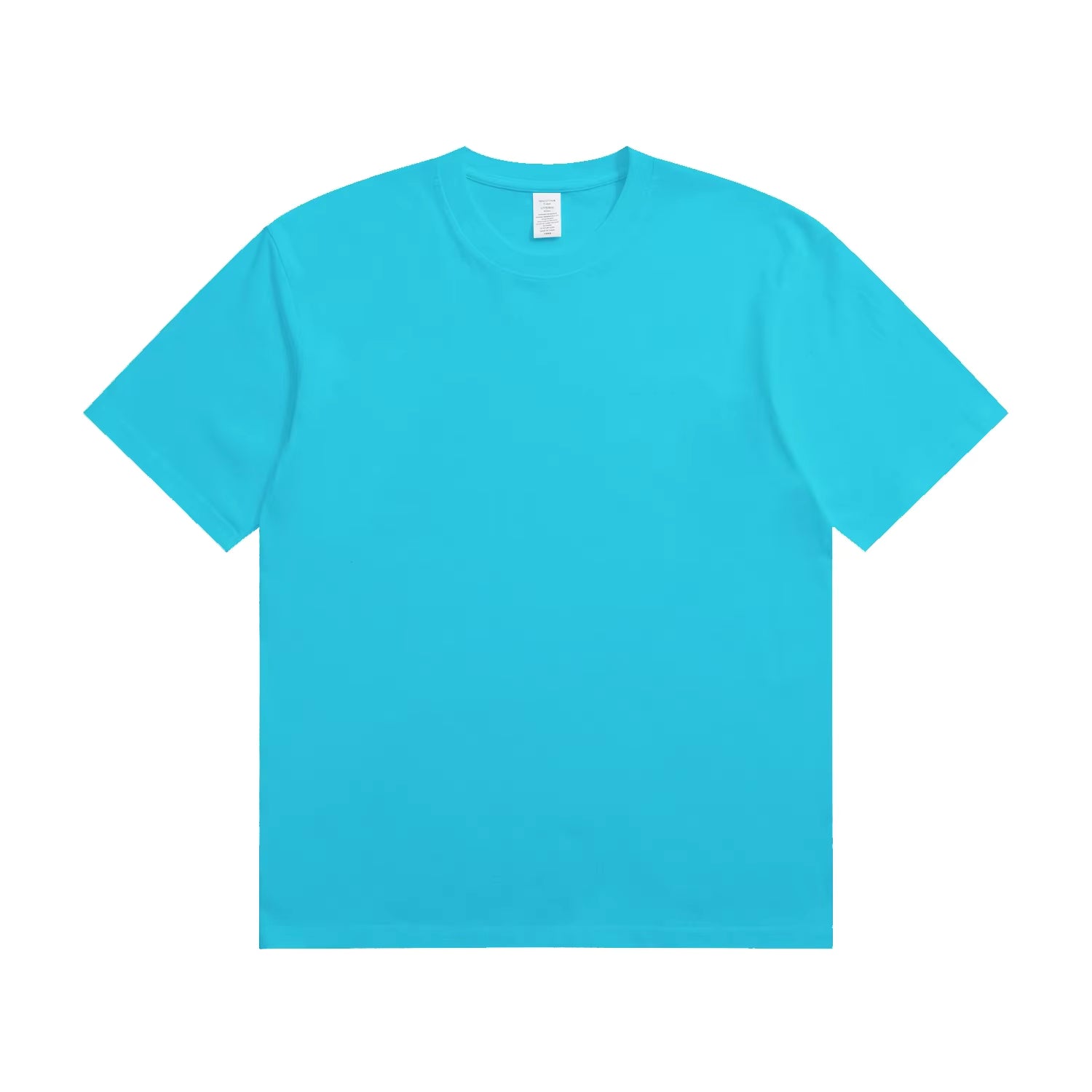 Julian's Menswear Bright-Turquoise Premium Heavyweight Cotton T-Shirt | 230GSM Men's Tee | Classic Fit O-Neck Shirt