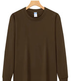 Julian's Menswear S Brown Men's 260g Cotton Long Sleeve Shirt - Breathable Cotton Shirt