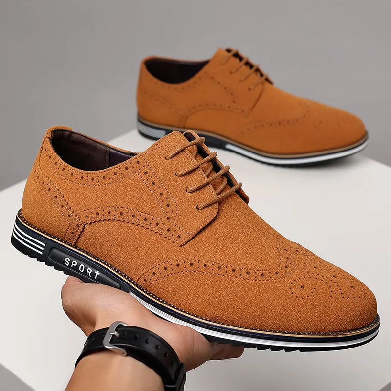 Men's Brown Casual Low-Top Shoes - Julian's Menswear