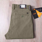 Julian's Menswear 31 Brown Men's Cotton Blend Chino Pants - Versatile and Comfortable for Effortless Style