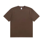 Julian's Menswear S Brown Men's Quality Heavyweight Cotton T-Shirt | Classic Fit O-Neck Shirt
