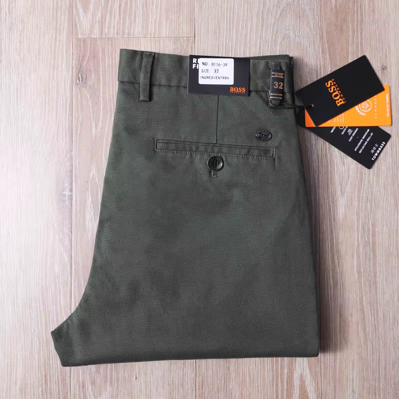 Julian's Menswear 31 Dark Gray Men's Cotton Blend Chino Pants - Versatile and Comfortable for Effortless Style