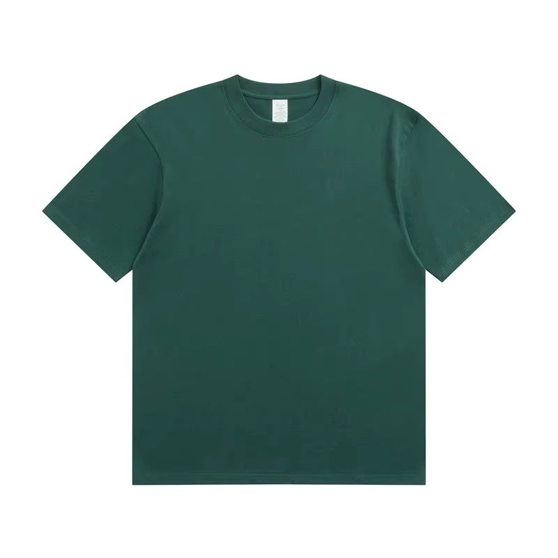 Julian's Menswear S Dark Green Men's Quality Heavyweight Cotton T-Shirt | Classic Fit O-Neck Shirt