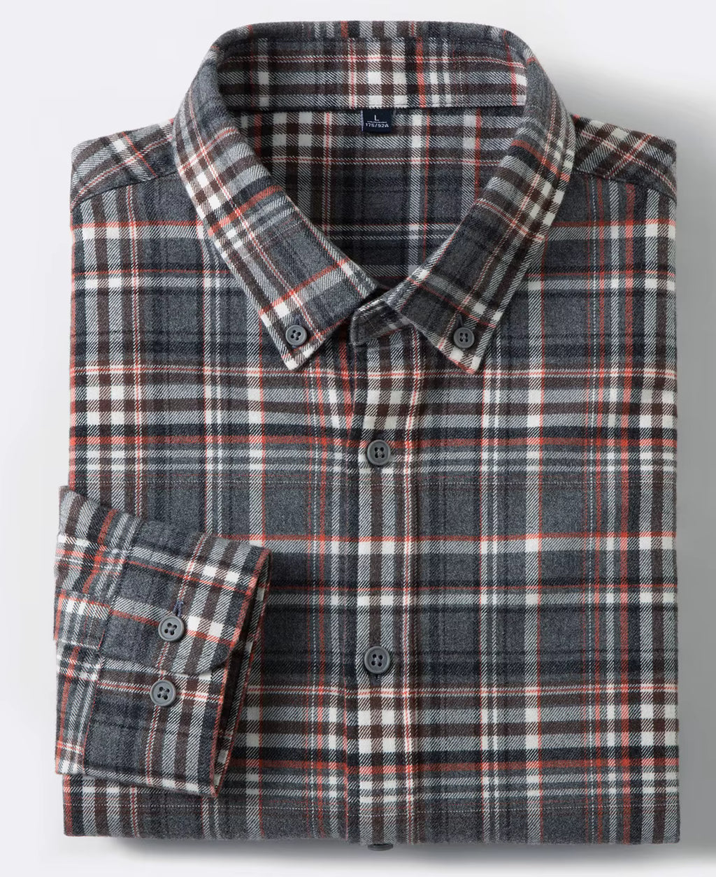Men's Plaid Long Sleeve Shirt — Smart Casual Cotton Shirt for Men