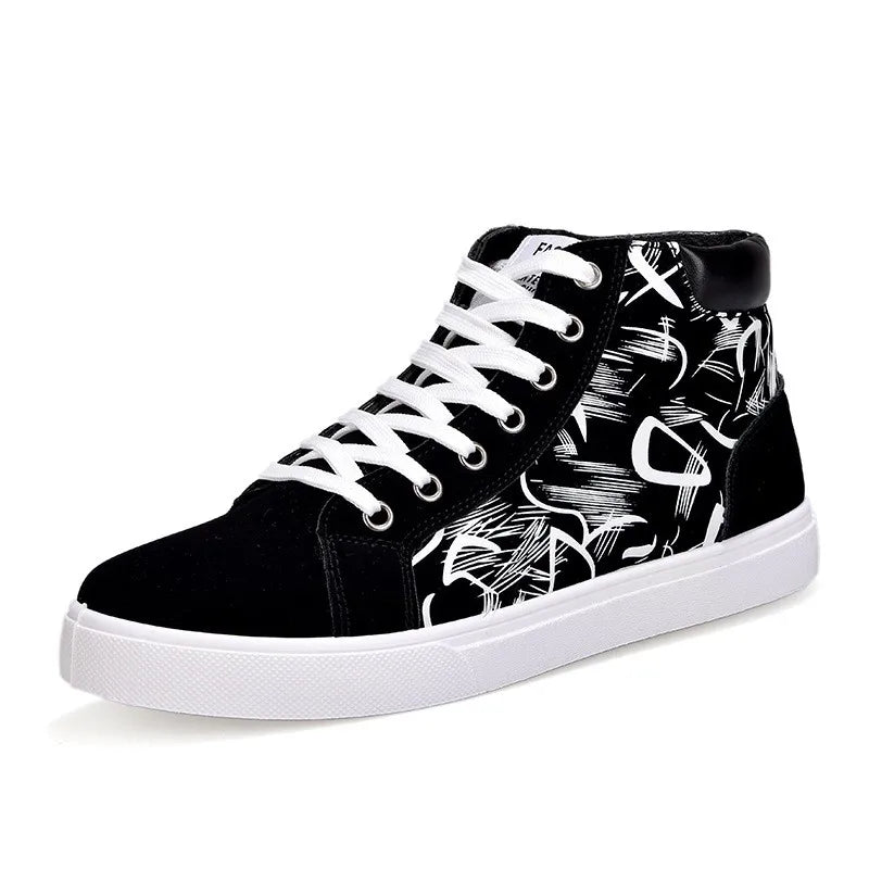 Men's Casual Black Platform Sneakers - Julian's Menswear
