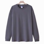 Julian's Menswear S Gray Men's 260g Cotton Long Sleeve Shirt - Breathable Cotton Shirt